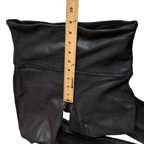 Spanx Spanxshape Faux Leather Like Pull On Leggings Black Pants Women’s Large - Picture 7 of 11
